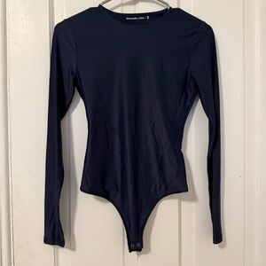 Abercrombie & Fitch Long Sleeve Navy Bodysuit